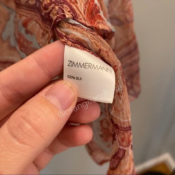 ZIMMERMANN Red Paisley Blouse 1 - Picture 11 of 16